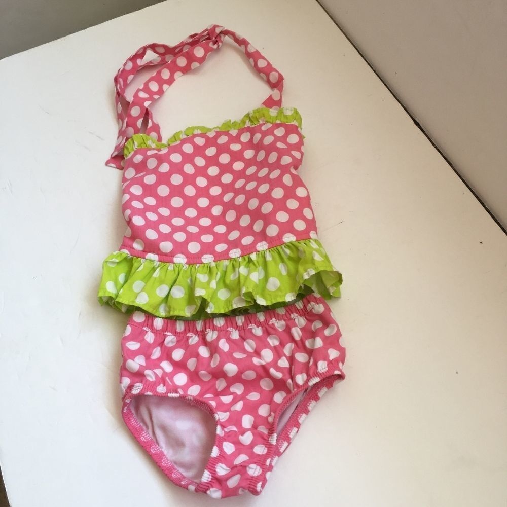 KELLY'S KIDS POLKA DOT TWO PIECE TANKINI SWIMSUIT‎